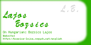 lajos bozsics business card